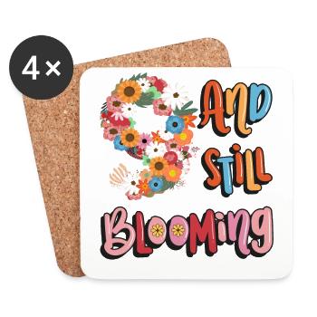 9 Et encore des filles en fleurs fleuries 9. - Dessous de verre (lot de 4) - blanc - Devant