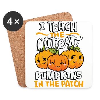 I Teach The Cutest Pumpkins In The Patch - Coasters (set of 4) - white - Front