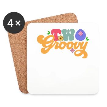 Two Groovy Gardeners Bloom On - Leisure With - Coasters (set of 4) - white - Front