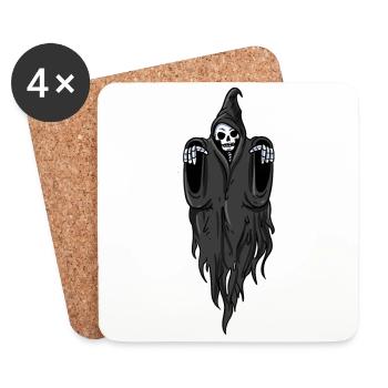 volant morts-vivants - Dessous de verre (lot de 4) - blanc - Devant