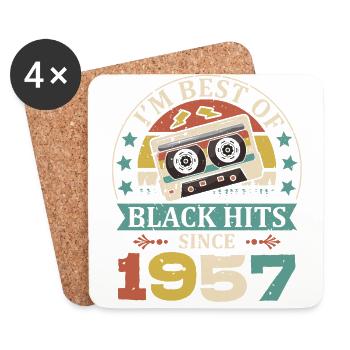I’m Best Of Black Hits depuis 1957 Cassette - Dessous de verre (lot de 4) - blanc - Devant