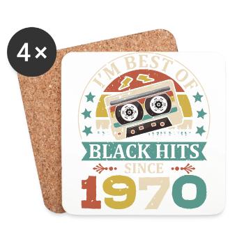 I’m Best Of Black Hits depuis 1970 Cassette - Dessous de verre (lot de 4) - blanc - Devant