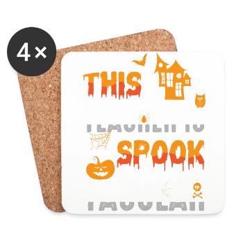 Ce professeur est Spook Tacular Spooky Halloween - Dessous de verre (lot de 4) - blanc - Devant