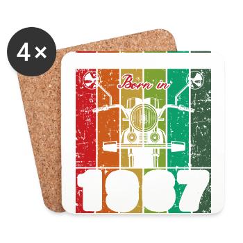 Le meilleur de la moto classique née des années 60 en 1967 - Dessous de verre (lot de 4) - blanc - Devant