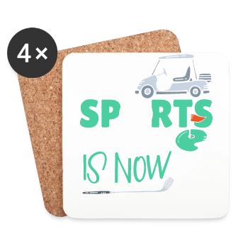 This sports legend is now 55, golf game 55. - Coasters (set of 4) - white - Front