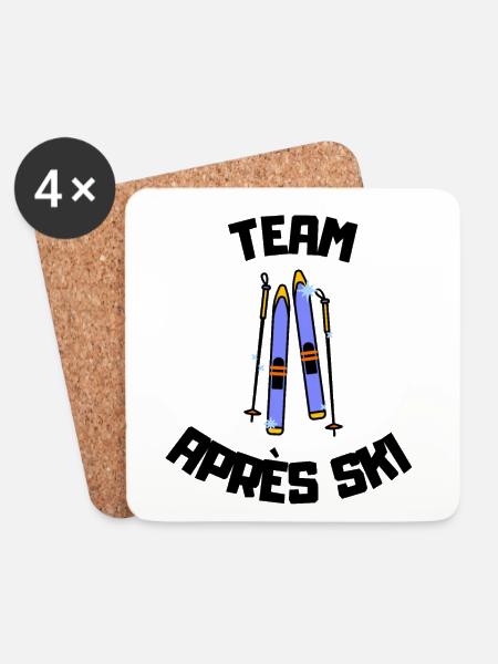 Apres Ski Team - Untersetzer (4er-Set) - Weiß