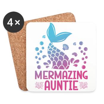 Mermazing Auntie Fantasy Meerjungfrau Geschichte - Untersetzer (4er-Set) - Weiß - Vorne