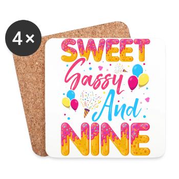 Sweet Sassy And Nine Sprinkles Delicious Doughnut - Untersetzer (4er-Set) - Weiß - Vorne