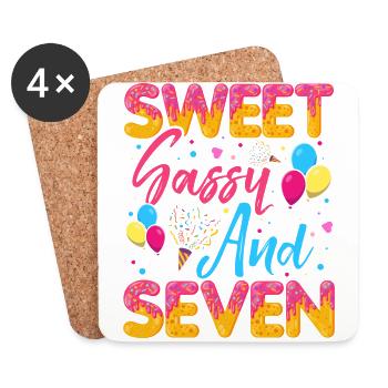 Sweet Sassy And Seven Sprinkles Delicious - Coasters (set of 4) - white - Front