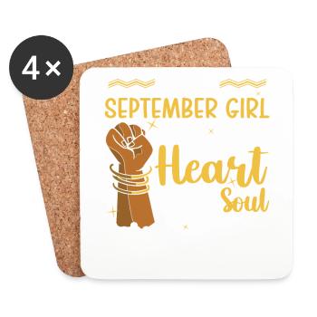 I am a September girl I was with the - Coasters (set of 4) - white - Front