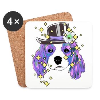 Fantasy Dog Dogs Child Children Birthday Gift - Coasters (set of 4) - white - Front