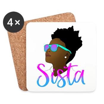 Sista - Coasters (set of 4) - white - Front