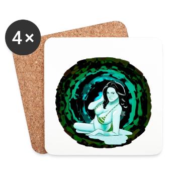 Dream Woman Fantasy Men Sexy Girl Girl - Coasters (set of 4) - white - Front