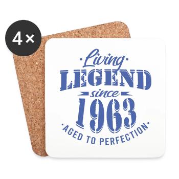 Living legend since 1963 sayings - Untersetzer (4er-Set) - Weiß - Vorne