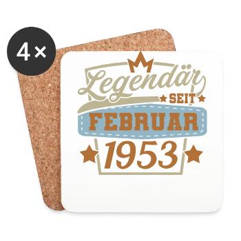 Legendär seit februar 1953 - Untersetzer (4er-Set) - Weiß - Vorne