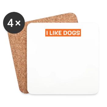 I like dogs more than people - Coasters (set of 4) - white - Front