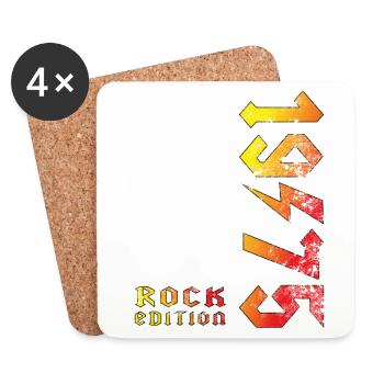 Geburtstag Rock Edition 1975 - Untersetzer (4er-Set) - Weiß - Vorne
