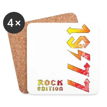 Birthday Rock Edition 1977 - Coasters (set of 4) - white - Front
