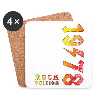 Birthday Rock Edition 1978 - Coasters (set of 4) - white - Front