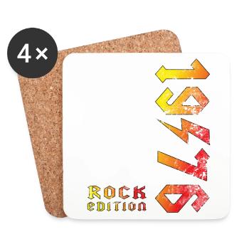 Birthday Rock Edition 1976 - Dessous de verre (lot de 4) - blanc - Devant
