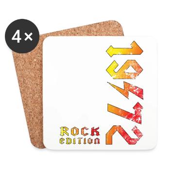 Birthday Rock Edition 1972 - Coasters (set of 4) - white - Front
