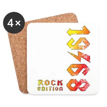Birthday Rock Edition 1968 - Coasters (set of 4) - white - Front