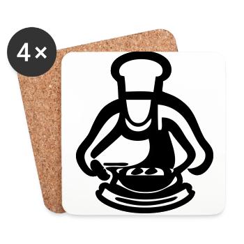 The Master Chef - Coasters (set of 4) - white - Front