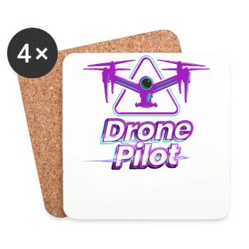 Drone Pilot Drone Pilot Drone Gift - Coasters (set of 4) - white - Front