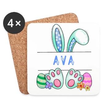 Ostergeschenke - Ava - Untersetzer (4er-Set) - Weiß - Vorne
