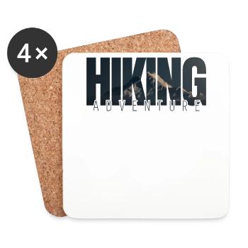 Lustiges Wandern, Abenteuer, - Untersetzer (4er-Set) - Weiß - Vorne