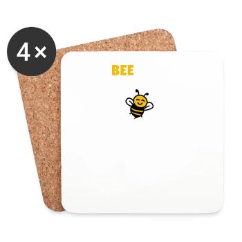 Bee-lieve in yourself - Coasters (set of 4) - white - Front