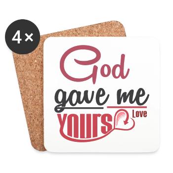 God gave me your love - Coasters (set of 4) - white - Front