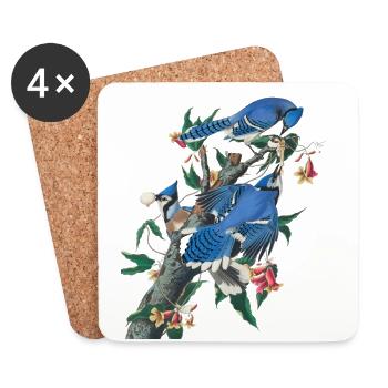 Audubon Blue Jay - Dessous de verre (lot de 4) - blanc - Devant