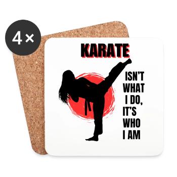 Karate Kampfkunst Karate-ka Erhebendes Messa Geschenk - Untersetzer (4er-Set) - Weiß - Vorne