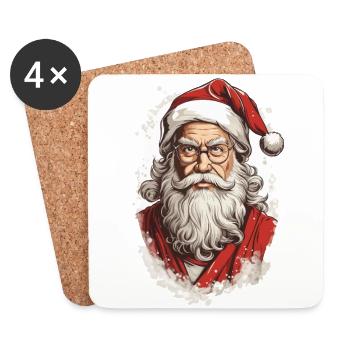 Vintage Weihnachtsmann Magie Weihnachten Design - Untersetzer (4er-Set) - Weiß - Vorne