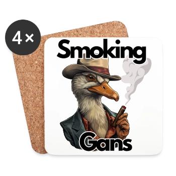 Tuxedo Goose, Humor, Fun Fun, - Coasters (set of 4) - white - Front