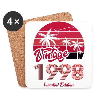 Vintage Année 1998 Edition Limitée Rouge - Dessous de verre (lot de 4) - blanc - Devant