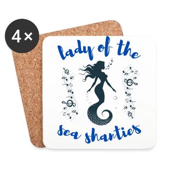 Siren Lady of the Sea Shanties Sailor - Coasters (set of 4) - white - Front