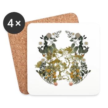 Forest Animals Deer Moose Sweden Wild Forest Nature - Coasters (set of 4) - white - Front