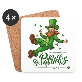 Lucky Charm Leprechaun - Coasters (set of 4) - white - Front