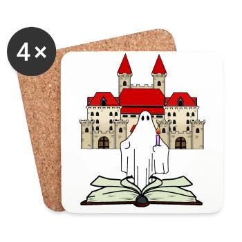 Midnight Witching Hour Fairy Tale Spooky Story - Coasters (set of 4) - white - Front