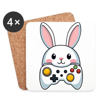 Easter Bunny Gamer Iconic Easter Gaming - Coasters (set of 4) - white - Front