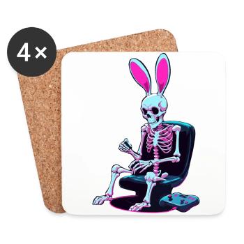 Easter Bunny Gamer Iconic Easter Gaming - Coasters (set of 4) - white - Front