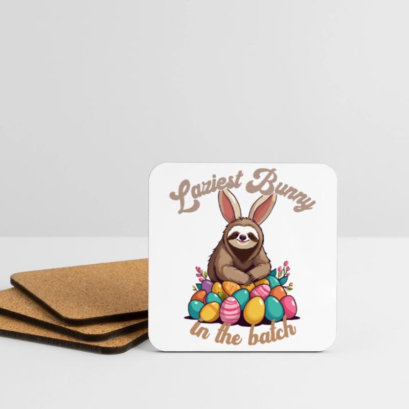 Funny Saying Cute Easter Sloth Sloth Sloth Coasters (set of 4)