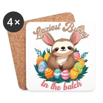 Funny Saying Sloth Easter Bunny Sweet Easter - Coasters (set of 4) - white - Front