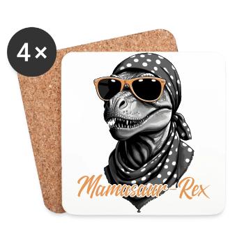 Mamasaur Rex drôle dinosaure mère Style - Dessous de verre (lot de 4) - blanc - Devant