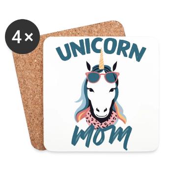 Unicorn Mom Stylish Unicorns Lovers - Coasters (set of 4) - white - Front