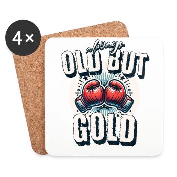 Boxe ancienne mais toujours dorée - Dessous de verre (lot de 4) - blanc - Devant
