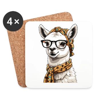 Funny Llama Alpaca Design for Loving Moms - Coasters (set of 4) - white - Front