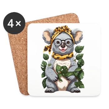 Lustige Koala Mutti Niedliche Mama Koalabär Liebe - Untersetzer (4er-Set) - Weiß - Vorne